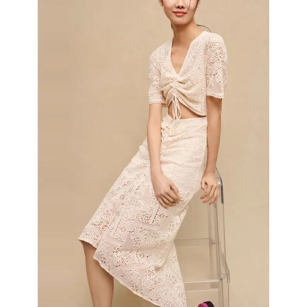 Maje Crochet Dress FR40 NEW NWT